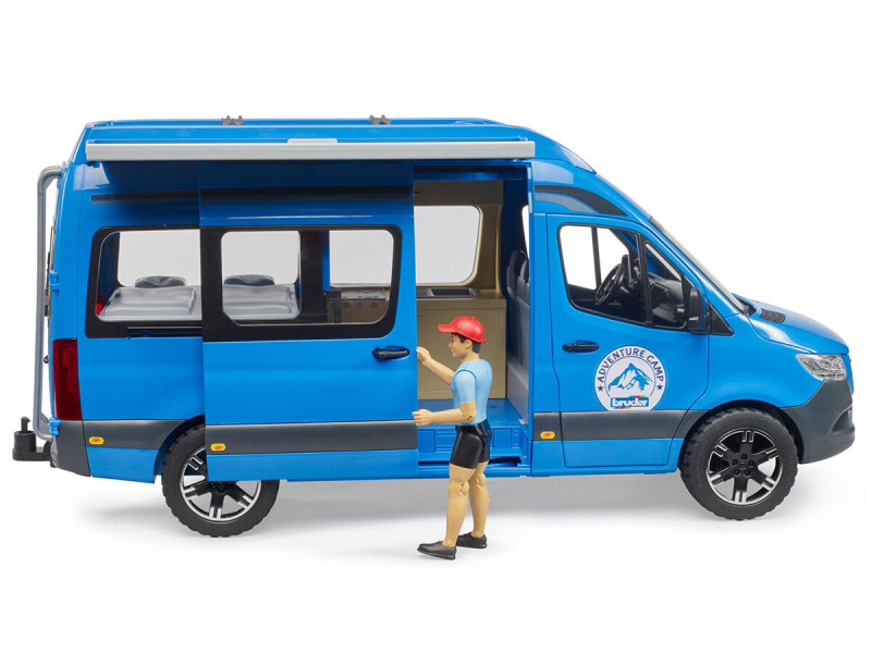 Bruder MB Sprinter Camper s řidičem a příslušenstvím 1:16